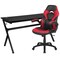Flash Furniture Black Gaming Desk and Chair Set with Cup Holder BLN-X10D1904L-RD-GG - alternate 3